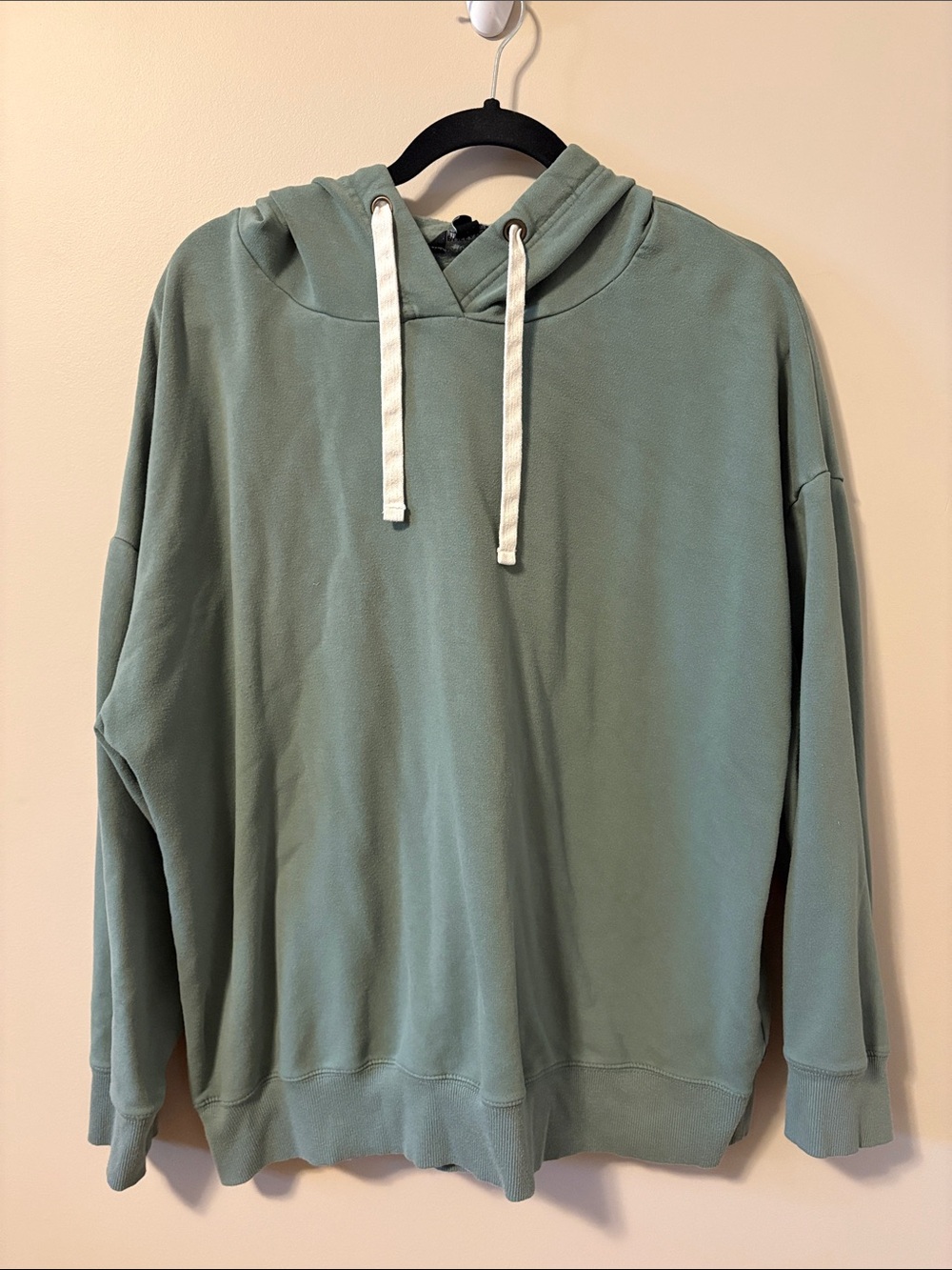 Buffalo David Bitton Sage Green Hoodie with Cream Drawstrings